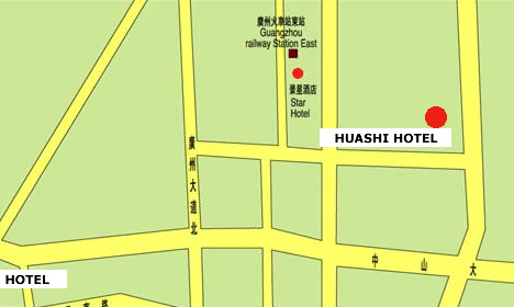 Huashi Hotel Bölge Haritası için Tıklayınız